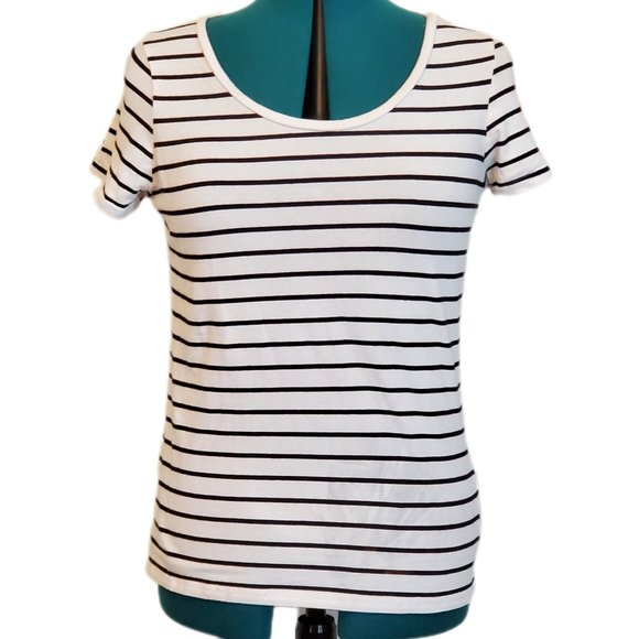 Divided Tops - Divided Striped T-Shirt Size L